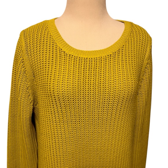 EUC! LOFT Gorgeous Chartreuse Sweater XL - Picture 4 of 7